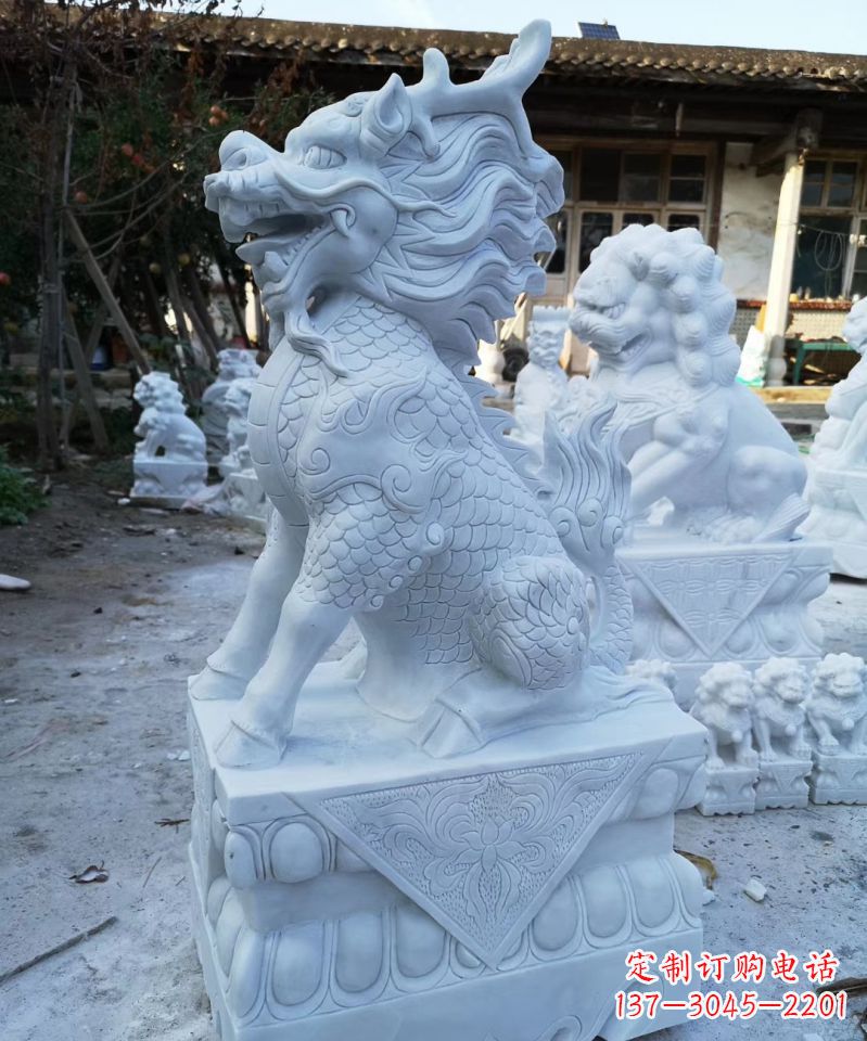 南阳石雕镇宅麒麟动物雕塑