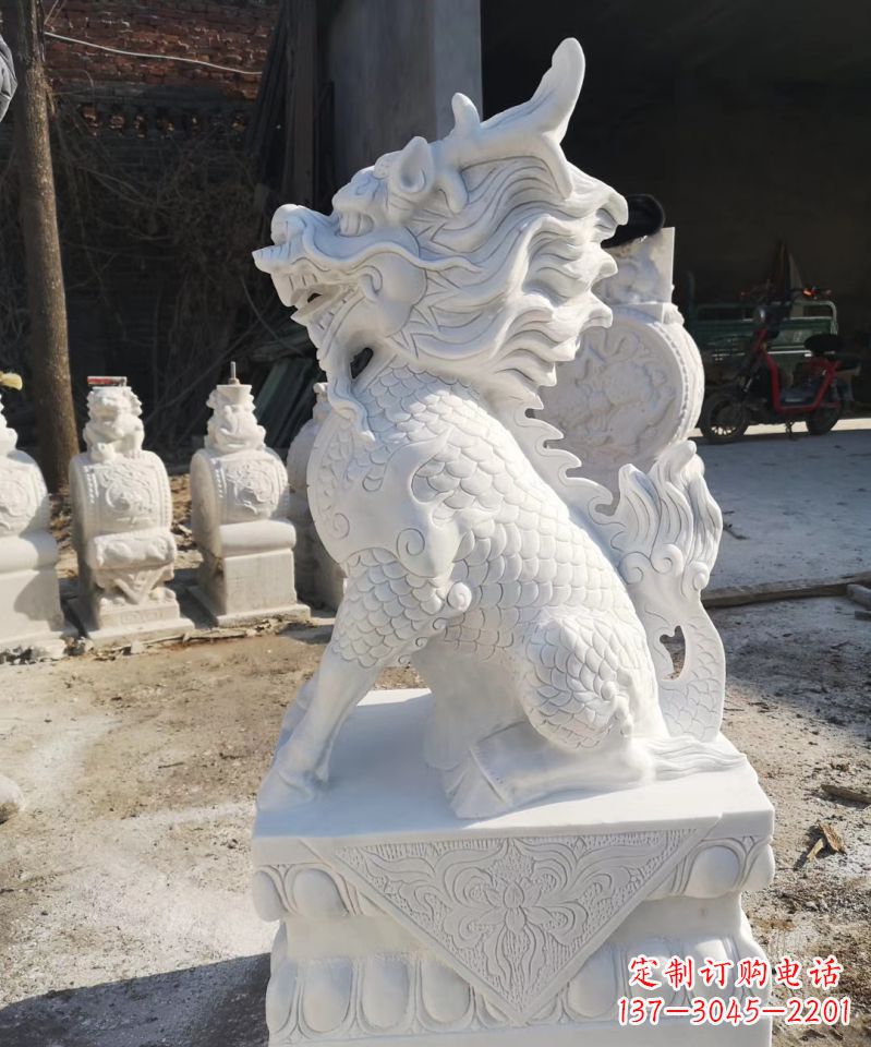 南阳石雕镇宅麒麟神兽雕塑