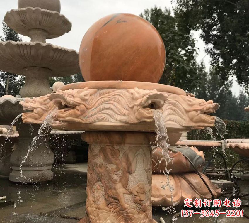 南阳石雕自然流水喷泉