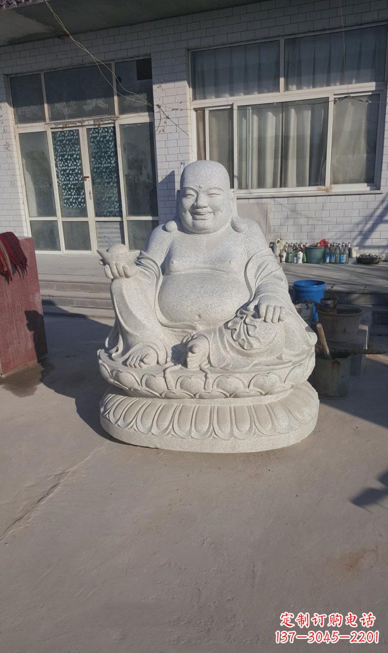 南阳石雕坐式弥勒佛
