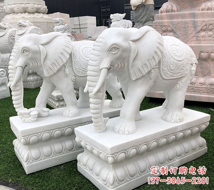 南阳石浮雕大象