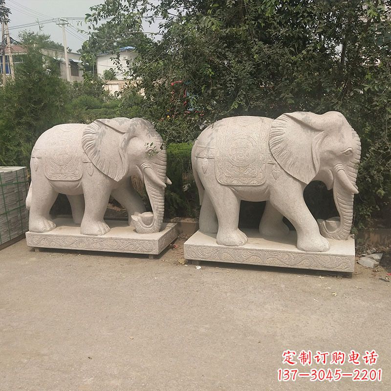 南阳石头大象雕塑