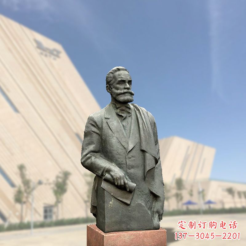 南阳世界名人“黄色炸药”的发明者诺贝尔半身像雕塑