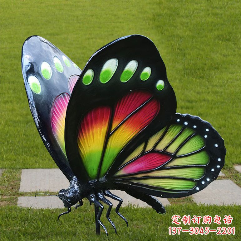 南阳树脂仿真蝴蝶草坪动物昆虫雕塑