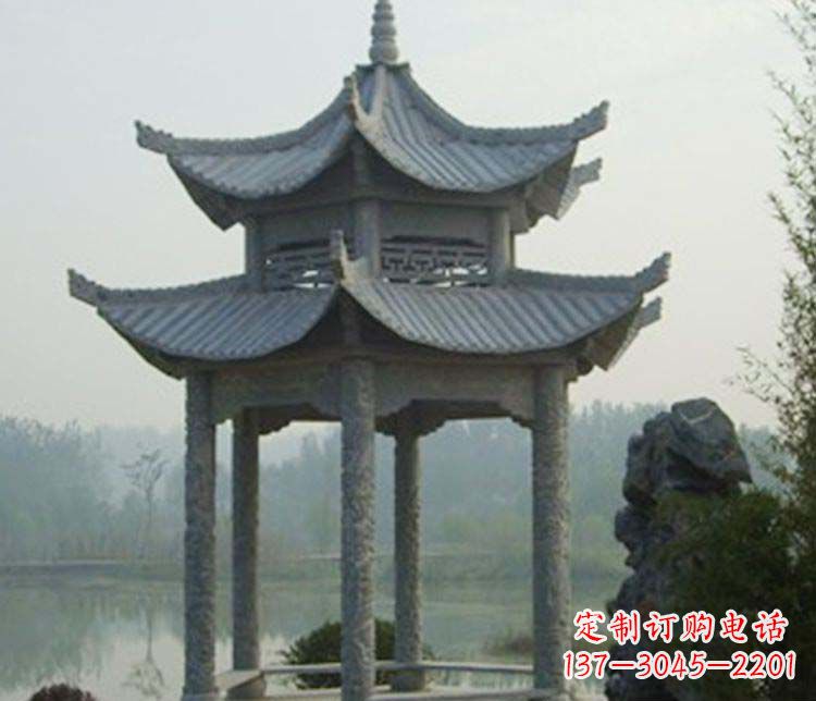 南阳双层仿古凉亭石雕_2