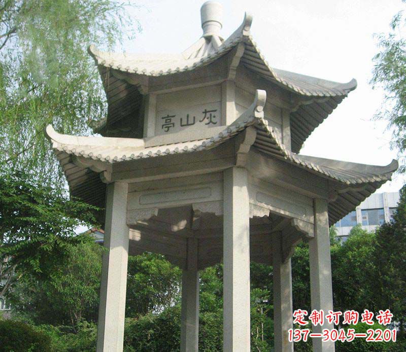 南阳双层石凉亭石雕