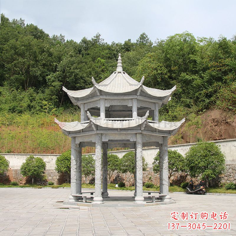 南阳双层庭院石凉亭
