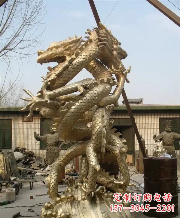南阳双龙铜雕