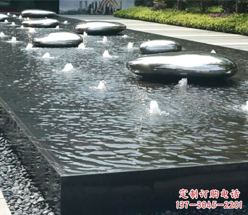 南阳水滴水池不锈钢雕塑