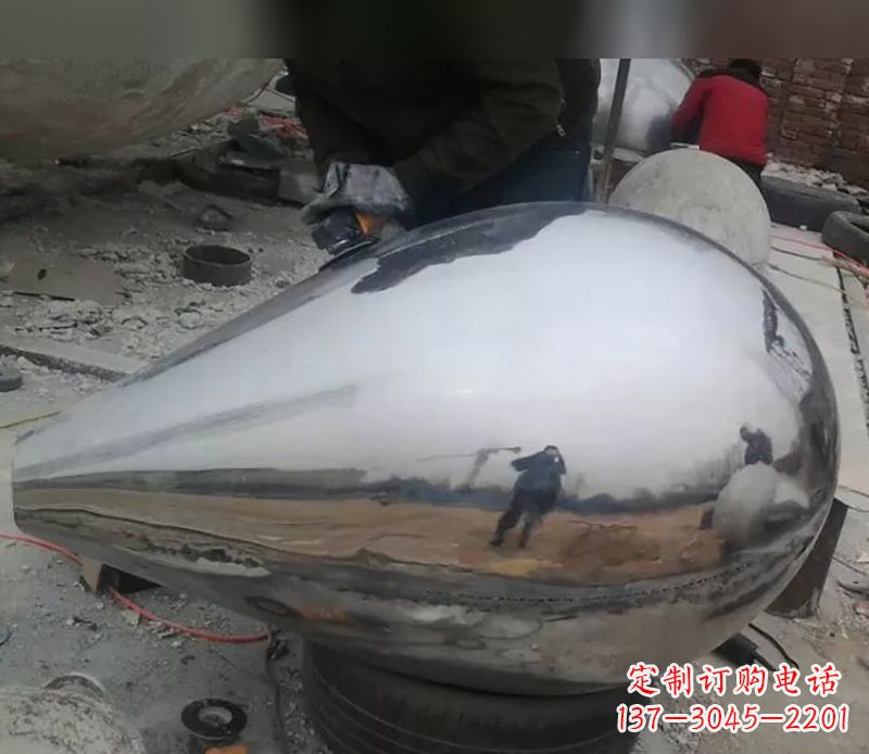 南阳水滴不锈钢商场雕塑
