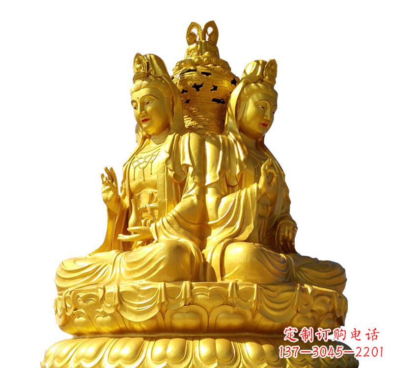 南阳四面观音菩萨铜像