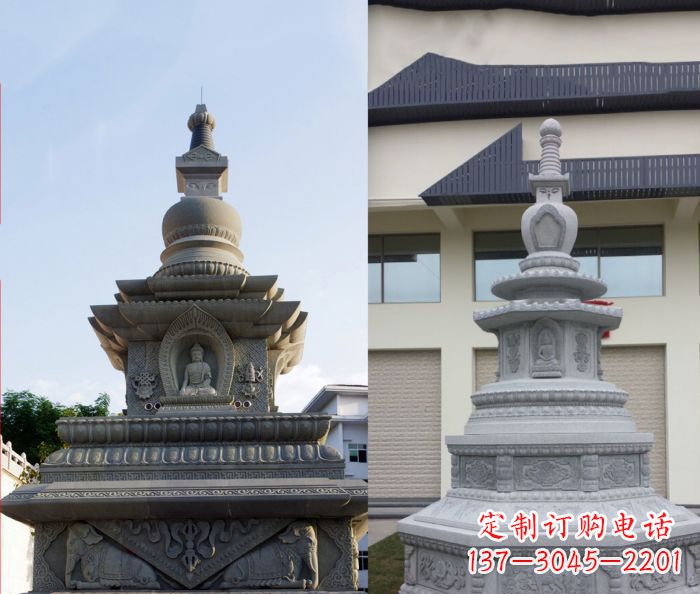 南阳寺庙景观舍利塔石雕 (3)