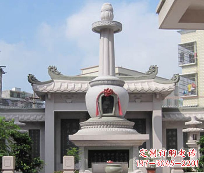 南阳寺庙景观舍利塔石雕 (4)