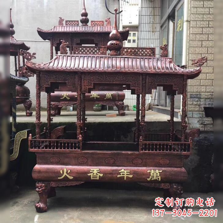 南阳寺庙香火香炉雕塑