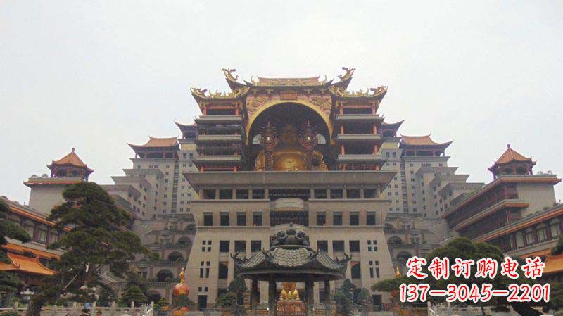 南阳寺庙圆香炉铜雕