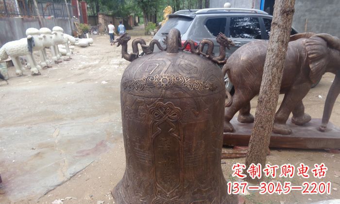 南阳寺庙铸铜钟铜雕 (3)
