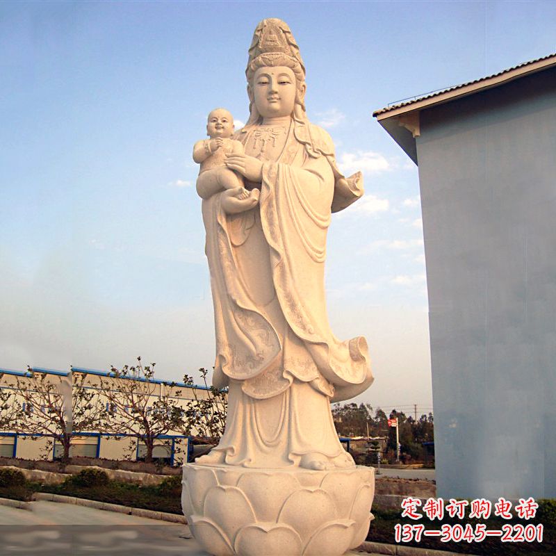 南阳送子观音石雕