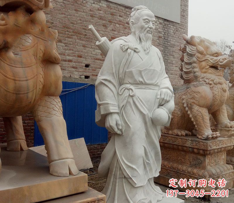 南阳孙思邈大理石医学家石雕