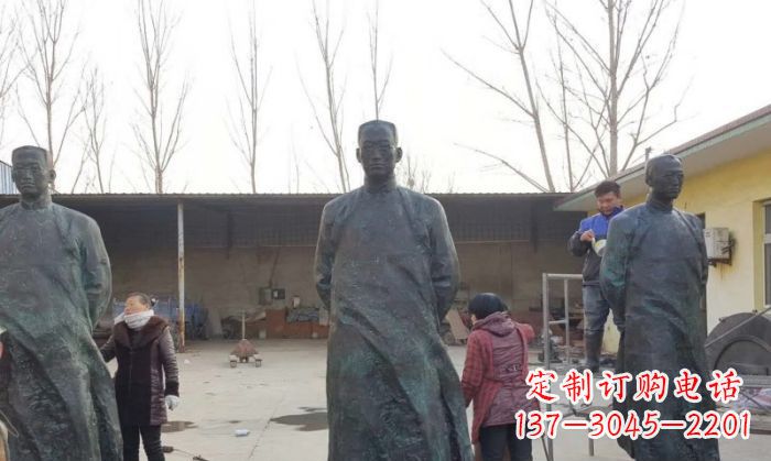 南阳陶行知人物铜雕 (3)