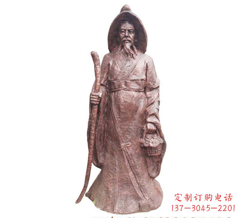 南阳陶渊明铜雕像