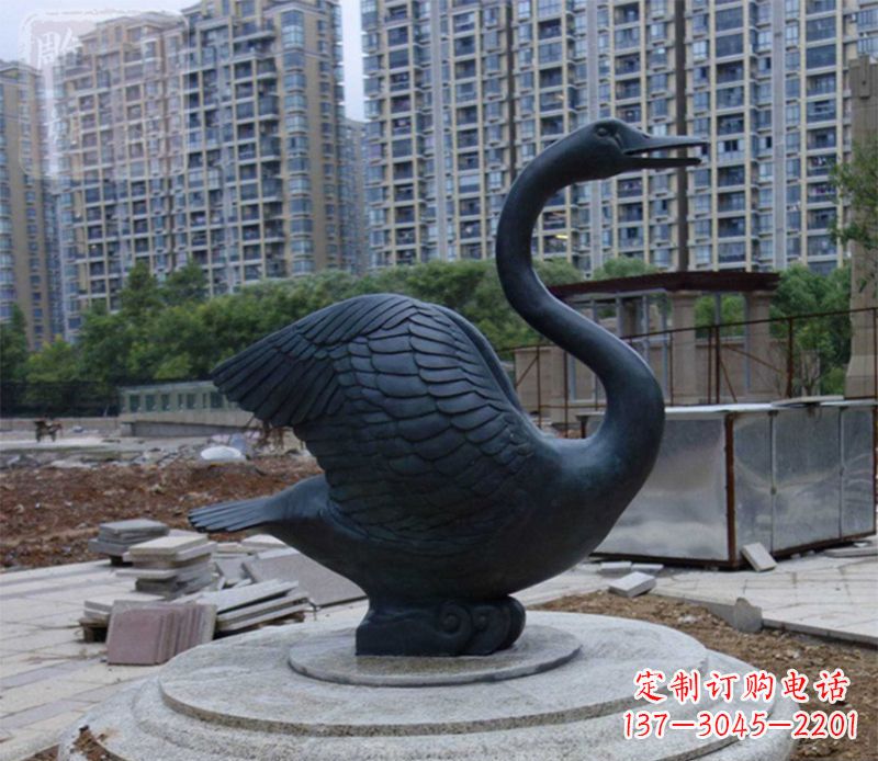 南阳天鹅动物铜雕