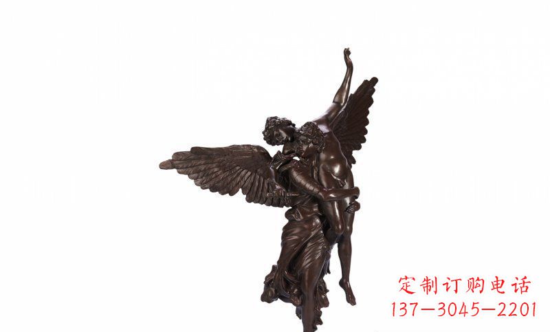 南阳天使玻璃钢仿铜人物雕塑