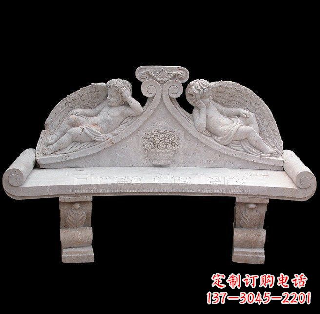 南阳天使石雕座椅公园景观雕塑