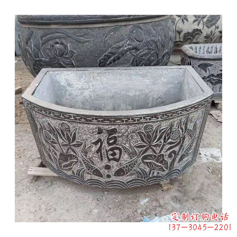 南阳庭院养鱼石槽