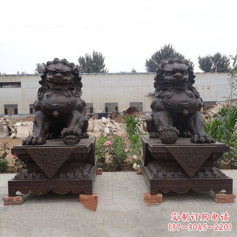 南阳铜雕北京狮子