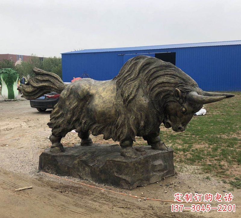 南阳铜雕奔牛雕塑