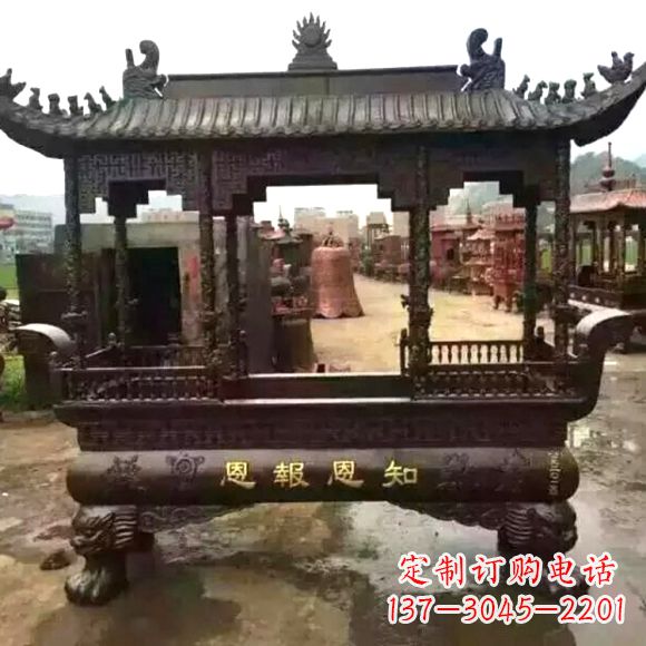 南阳铜雕纯铜香炉
