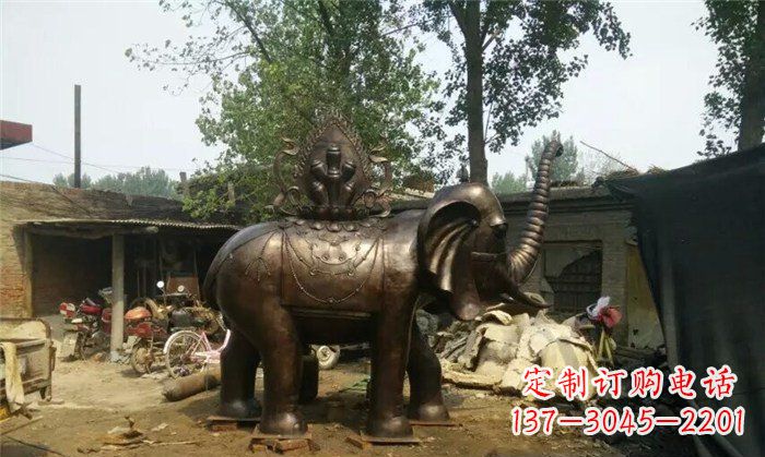 南阳铜雕大象平安吉祥公园动物雕塑