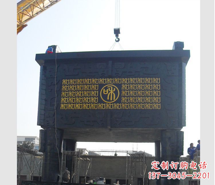 南阳铜雕大型鼎盛香炉