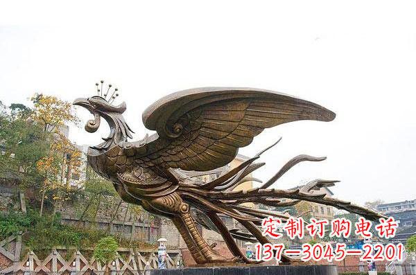 南阳铜雕凤凰