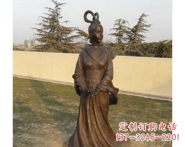 南阳铜雕古代美女人物雕塑