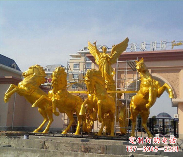 南阳铜雕广场阿波罗战马雕塑
