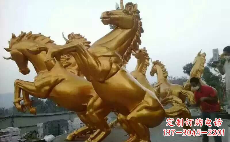 南阳铜雕广场飞马雕塑