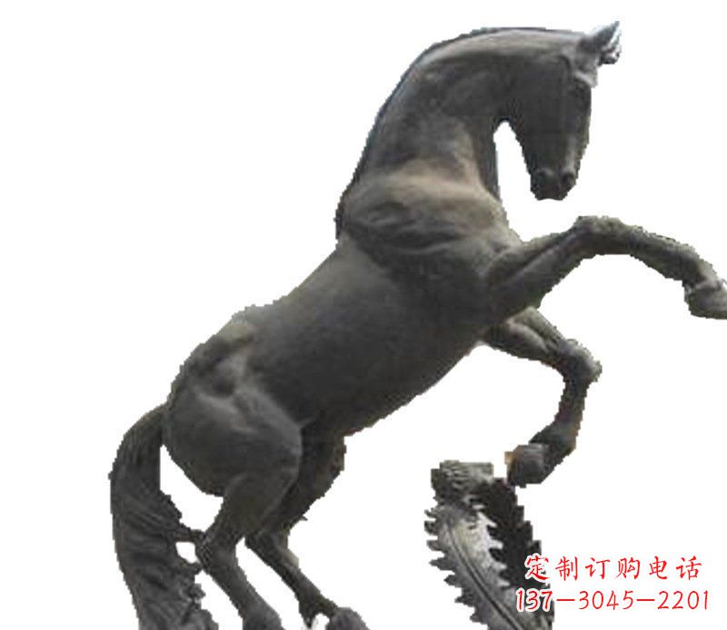 南阳铜雕广场街道景观摆件动物马雕塑