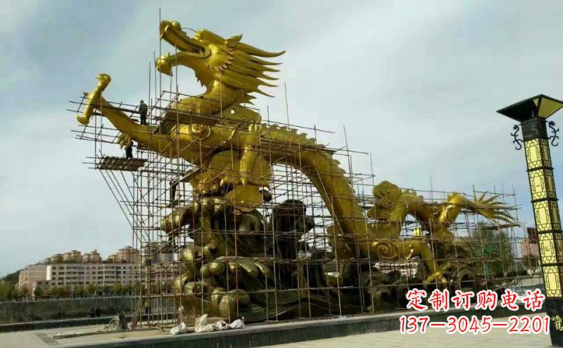 南阳铜雕广场神龙景观摆件