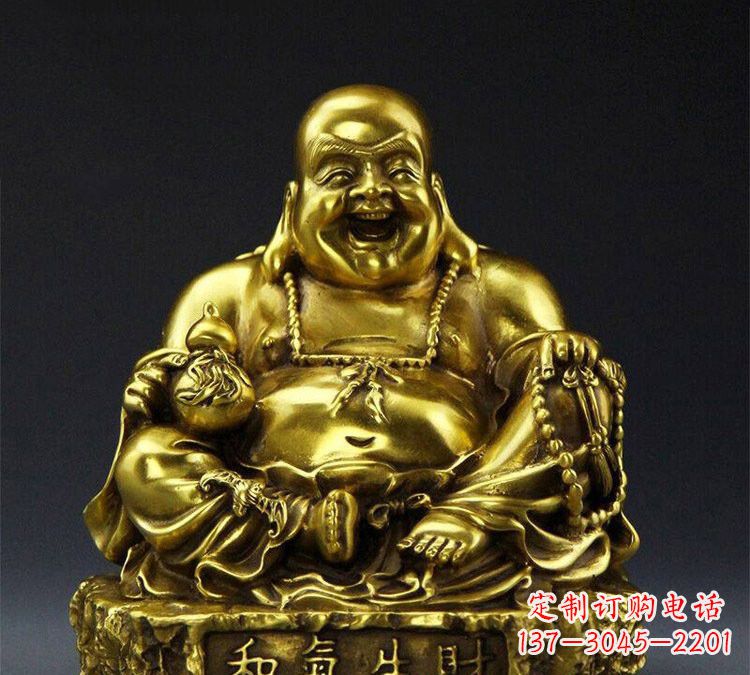南阳铜雕和气生财弥勒佛