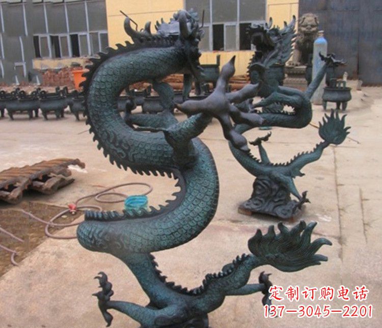 南阳铜雕户外装饰神龙雕塑摆件