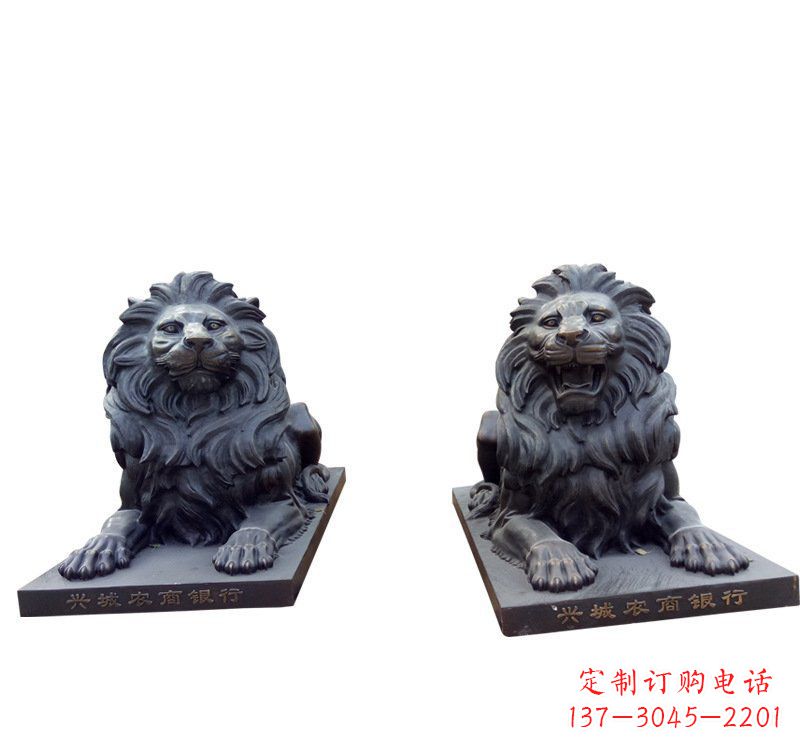 南阳铜雕汇丰狮子 (2)