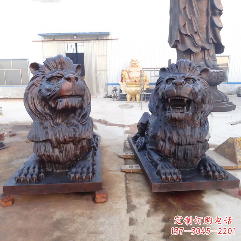 南阳铜雕汇丰狮子雕塑