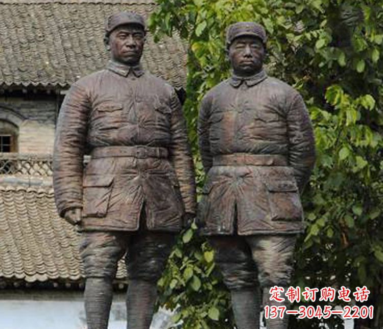南阳铜雕解放军战士人物雕塑
