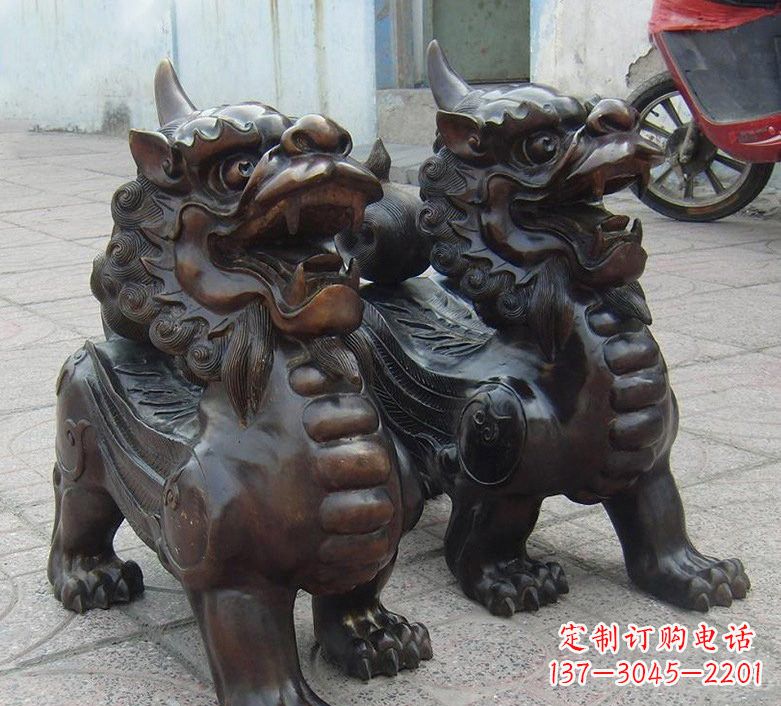 南阳铜雕门口招财貔貅