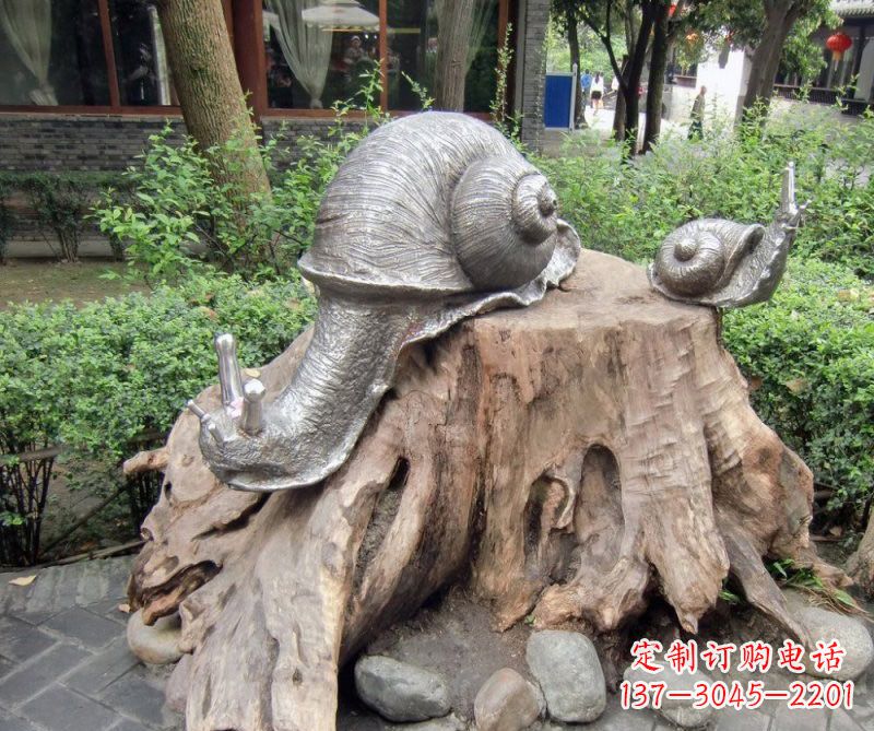 南阳铜雕母子蜗牛