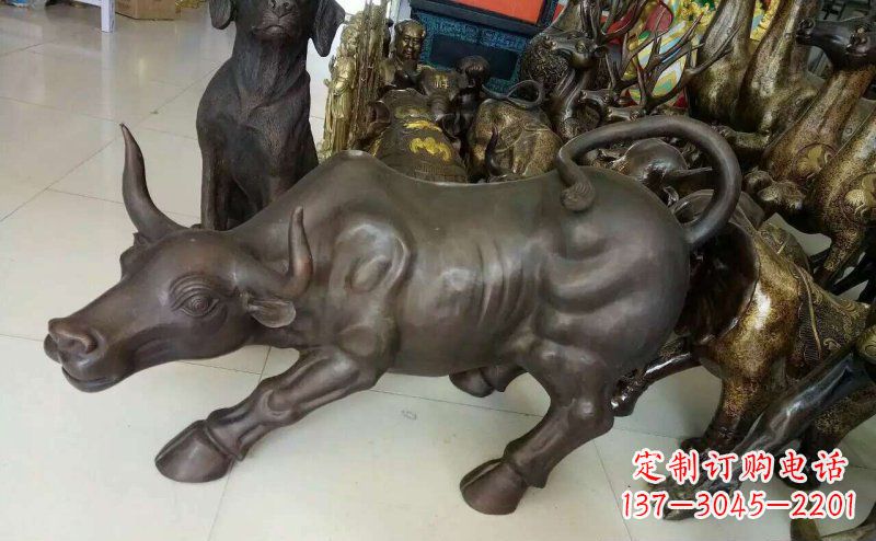南阳铜雕牛广场动物景观摆件 (5)