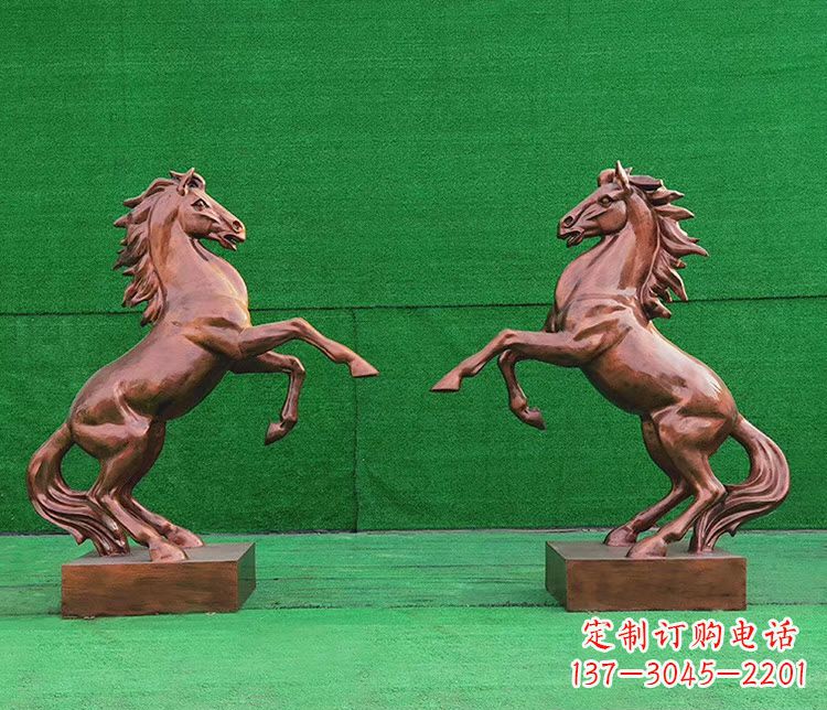 南阳铜雕企业马到成功立马