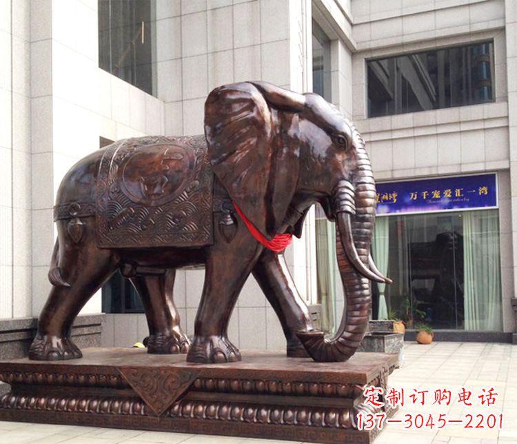 南阳铜雕企业招财大象