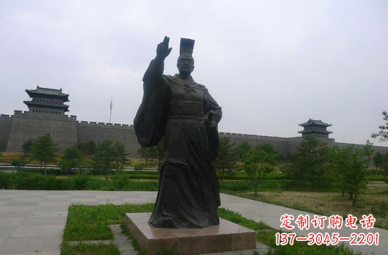 南阳铜雕秦始皇古代名人雕塑